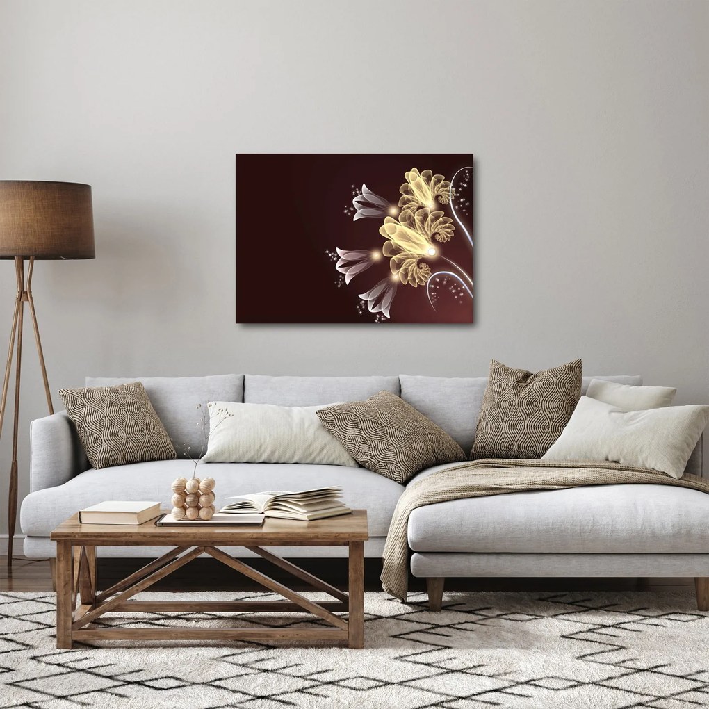 Obraz - Świecące kwiaty (70x50 cm)