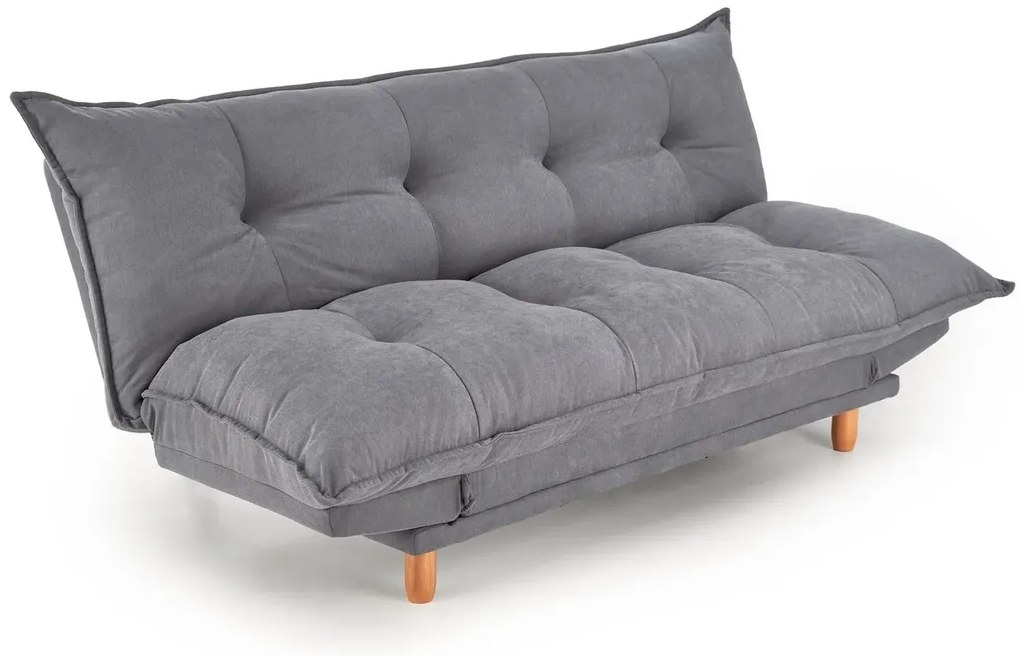 Sofa rozkładana z funkcją spania PILLOW szara HALMAR