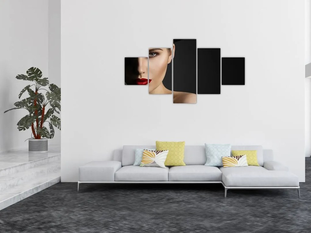 Obraz - Portret kobiety w kapeluszu (125x70 cm)