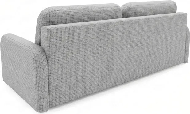 Sofa DUO Rozkładana Dwuosobowa Szara Szenil Japandi