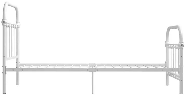 Białe industrialne łóżko metalowe 100x200 cm - Etiosa