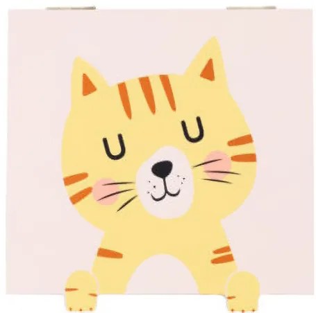 Szkatułka na dziecięce skarby Zwierzątka z łapkami, 15 x 15 x 7 cm