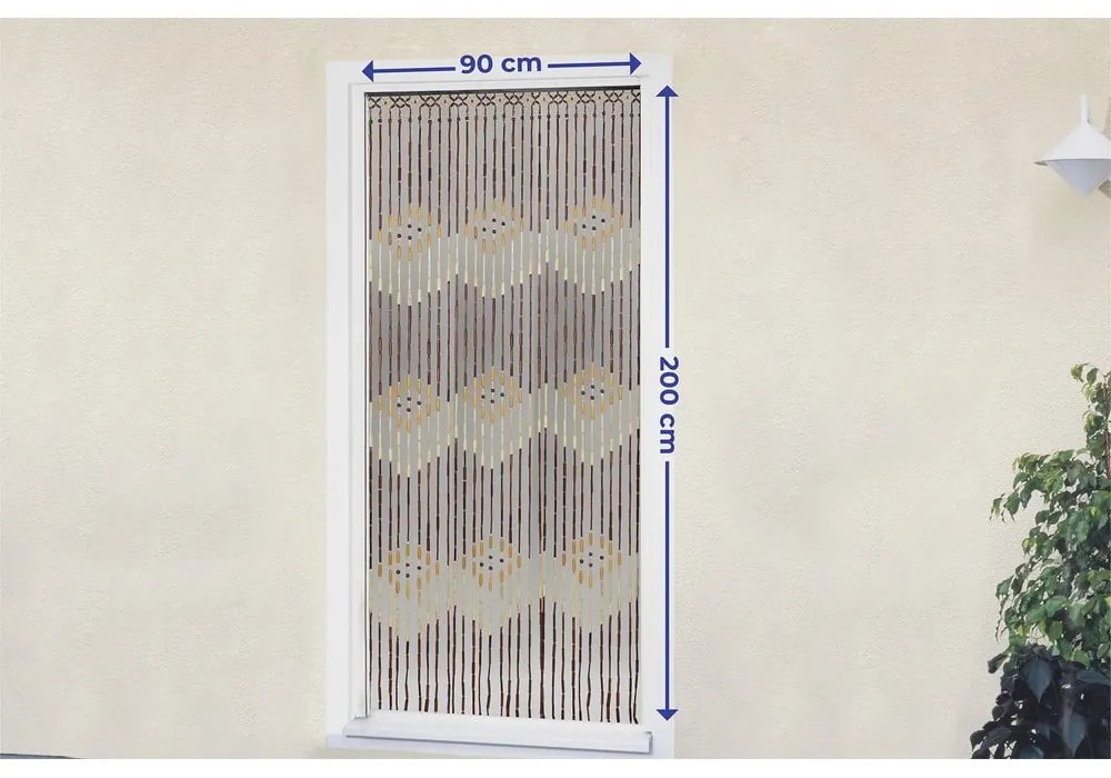 Drewniano-bambusowa zasłona do drzwi 200x90 cm – Maximex