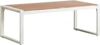 Prostokątny Stolik Kawowy Ogrodowy 110x55 Cm Z Aluminium Lipov Gardenia Biel - Sklum
