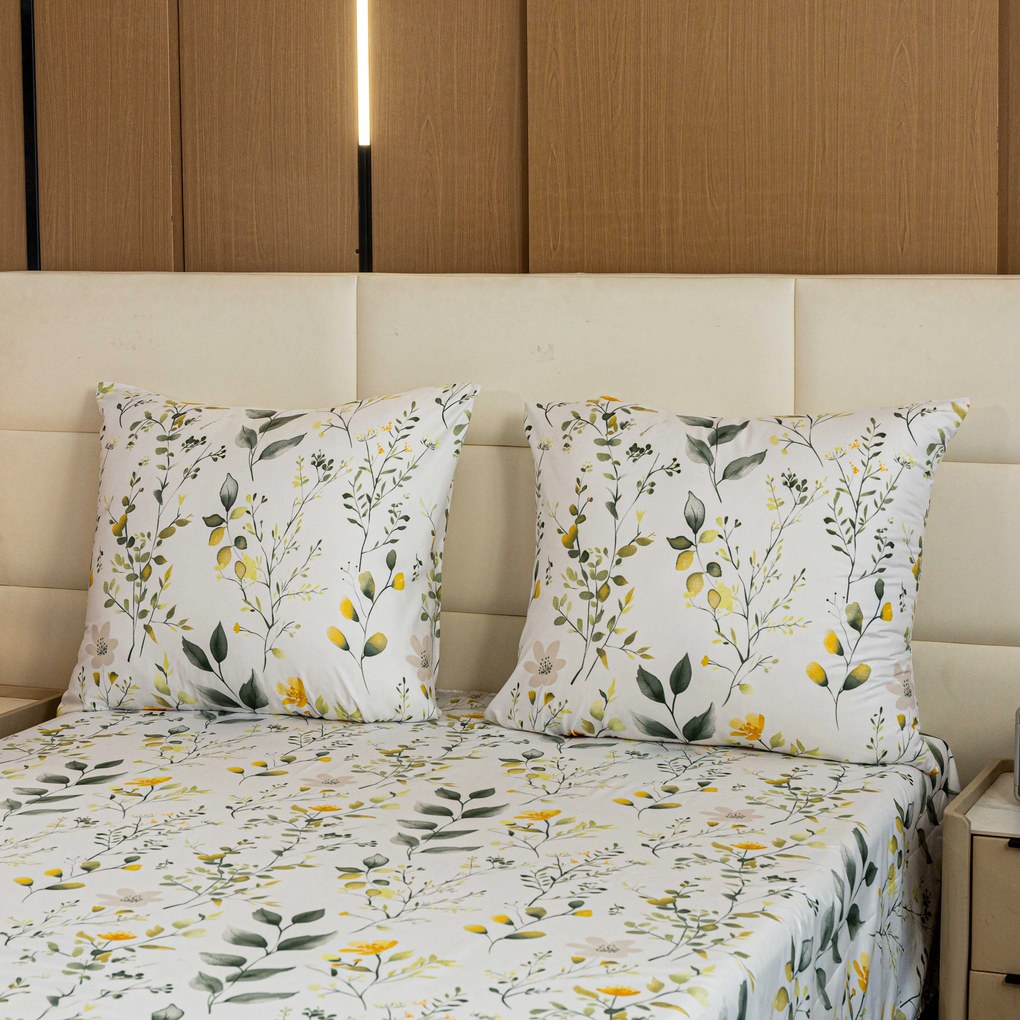 PrzytulneMieszkanie.pl PrzytulneMieszkanie.pl Pościel z mikrofibry CITRUS GARDEN białe Rozmiar pościeli: 70 x 90 cm | 140 x 220 cm