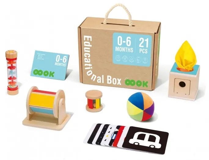 Tooky toy box pudełko xxl montessori edukacyjne 6w1 sensoryczne 0-6 mies