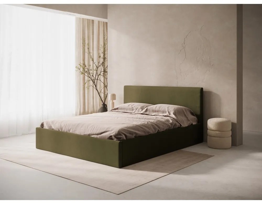 Zielony tapicerowany zagłówek 210,5x100 cm Remo – Micadoni