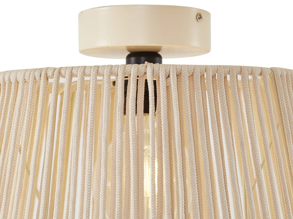 Zewnetrzna Zewnętrzna lampa sufitowa z beżowym sznurem IP54 - JaylaJapandi Oswietlenie zewnetrzne