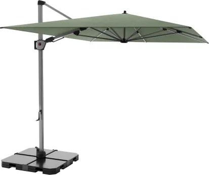 HYPERION 330 x 240 PRESTIGE - luksusowy huśtawkowy parasol ogrodowy z bocznym drążkiem : Kolor parasola - Khaki