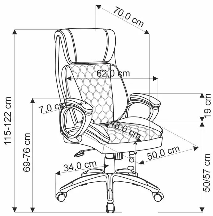 Czarny fotel obrotowy tapicerowany perforowaną ekoskórą Z5-F08