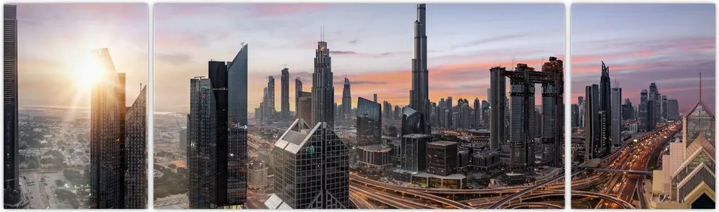 Obraz - Panorama Dubaju (170x50 cm)
