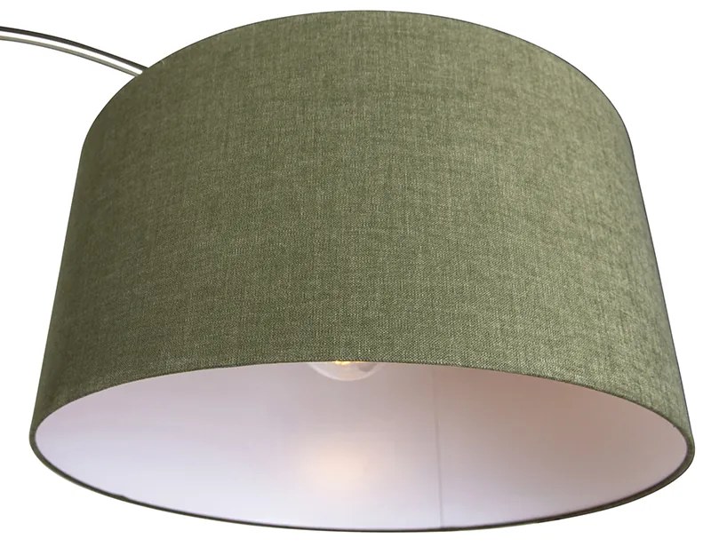 Luk Lampa łukowa stalowa z zielonym mchu abażurem 50/50/25 - XXL Nowoczesny Oswietlenie wewnetrzne