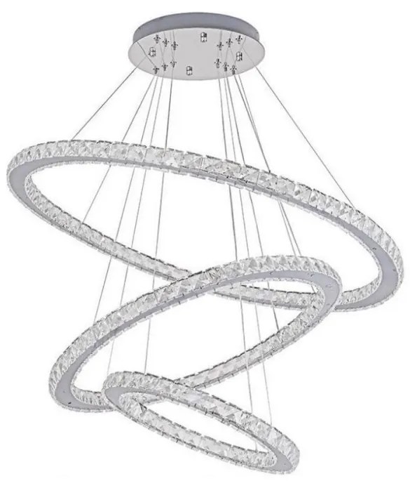 LED ściemnialny żyrandol na linkach LED/210W/230V 3000-6500K srebrny + DO