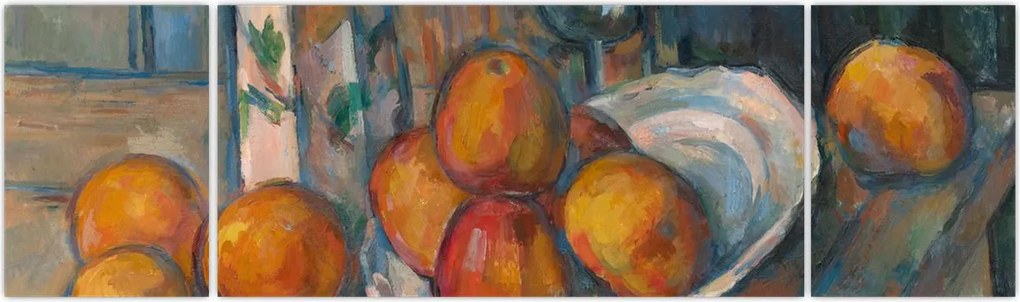 Obraz - Paul Cézanne, Still Life with Milk Jug and Fruit, reprodukcje (170x50 cm)