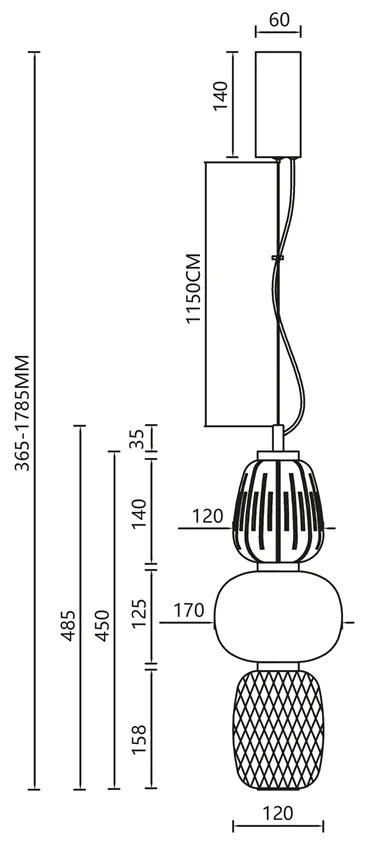 Lampa wisząca CARO SMOKED 28W LED, nowoczesna