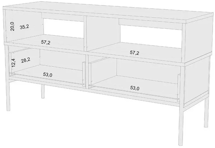 Szafka RTV w stylu glamour G0-T72