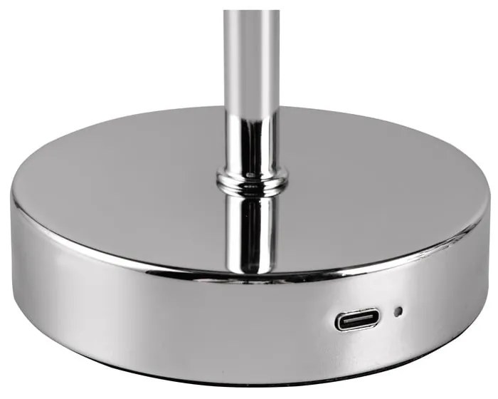 Lampa stołowa LED w kolorze srebra z połyskiem ze ściemniaczem (wys. 30 cm) Jeff – Reality