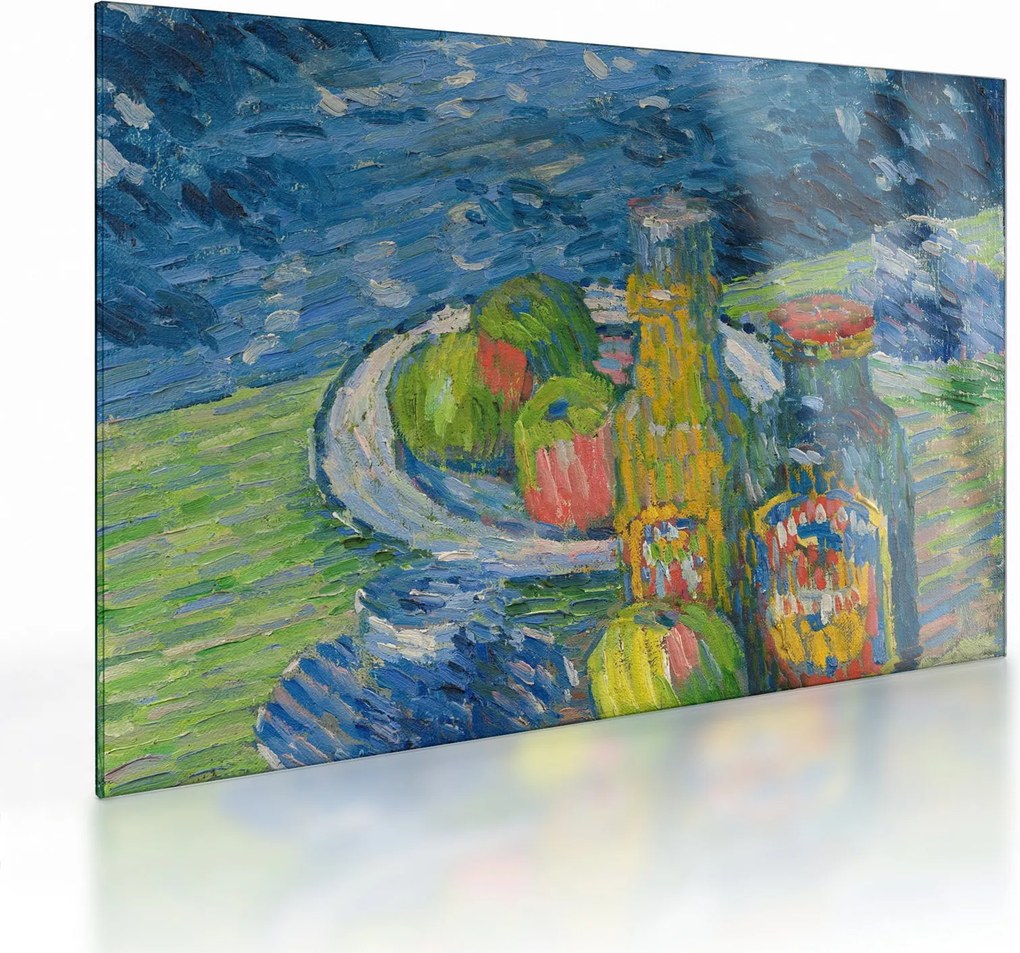 Obraz na szkle - Alexej von Jawlensky, Still Life with Bottles and Fruit, reprodukcje (70x50 cm)