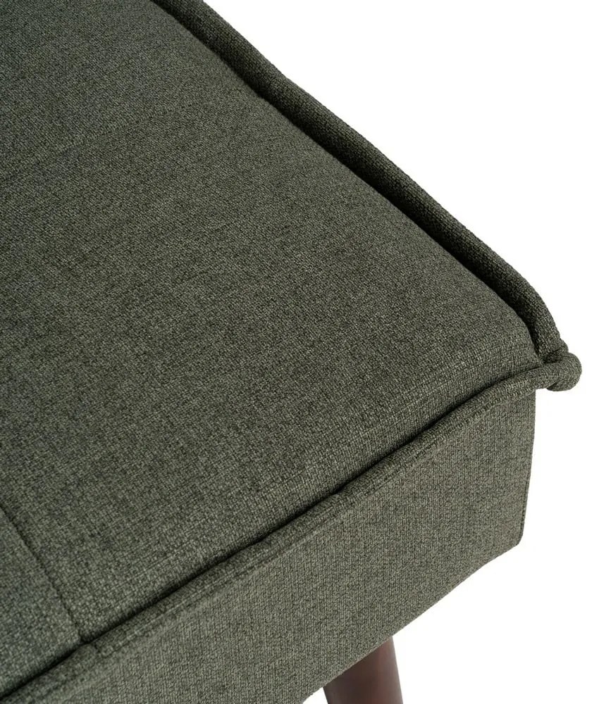 Zielona rozkładana sofa z tkaniny szenilowej 181 cm – Ixia
