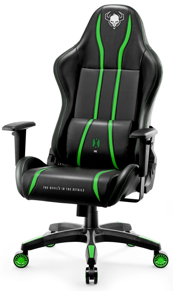 Fotel gamingowy Diablo X-One 2.0 Normal Size, czarno-zielony
