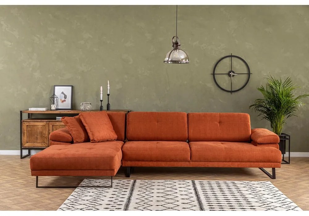 Orange Artie Mustang sofa narożna, lewy narożnik