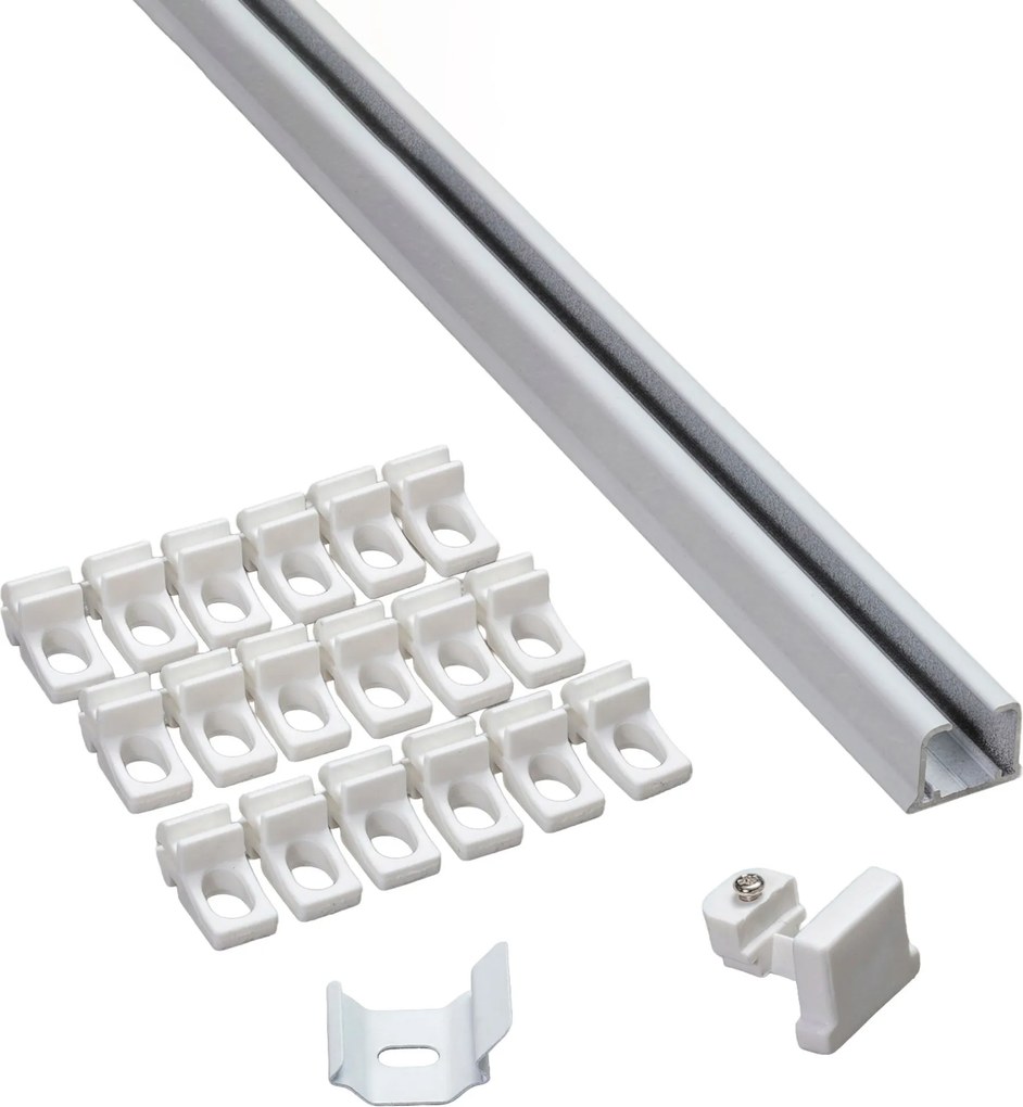 Szyna sufitowa aluminiowa TS pojedyncza 150cm - komplet