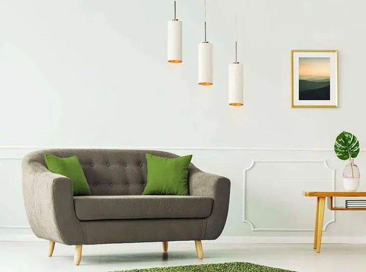 Lampa wisząca LED nad stół na złotym stelażu - EX394-Riwas - 5 kolorów