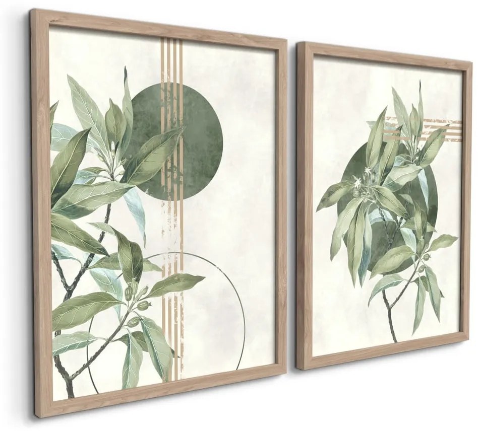Obrazy zestaw 2 szt. 30x40 cm Green – Styler