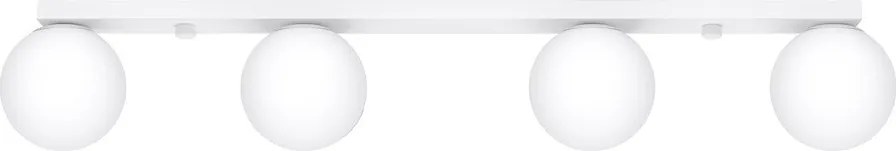 Biała lampa sufitowa ze szklanym kloszem ø 12 cm Umerta – Sollux