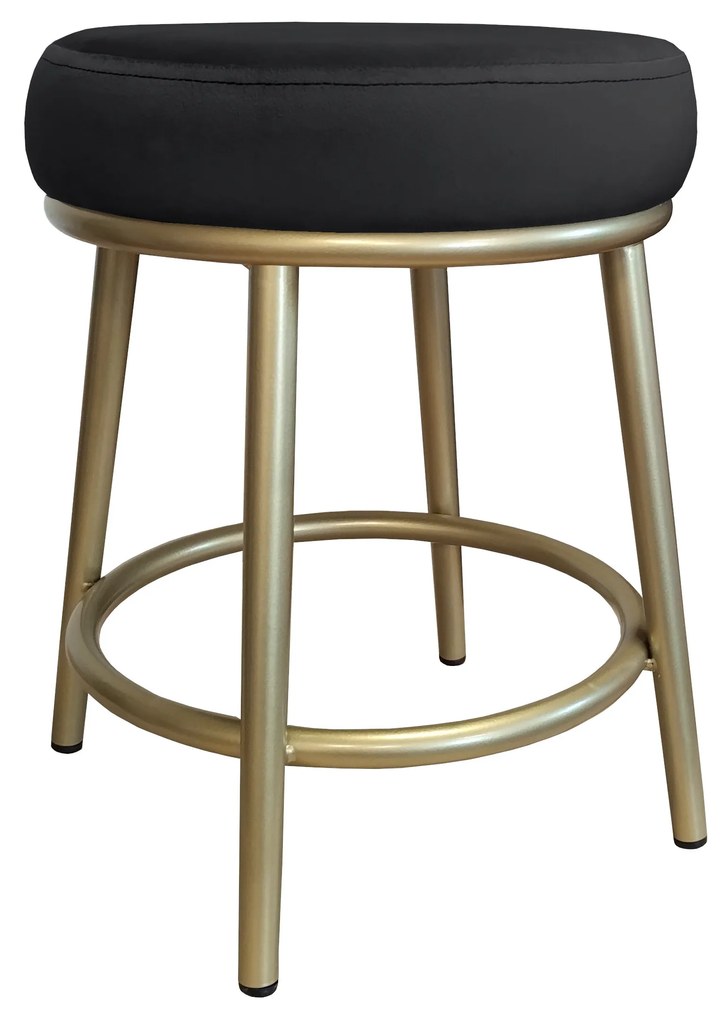 Taboret Ben noga metalowa złota MG19