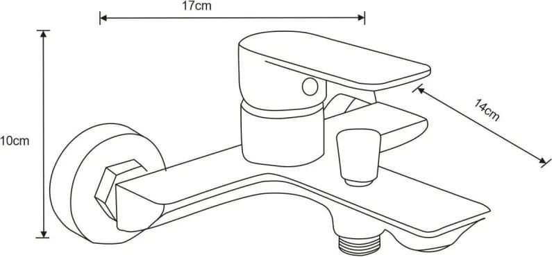 Mexen Alfa bateria wannowa, biała/złota - 745730-25