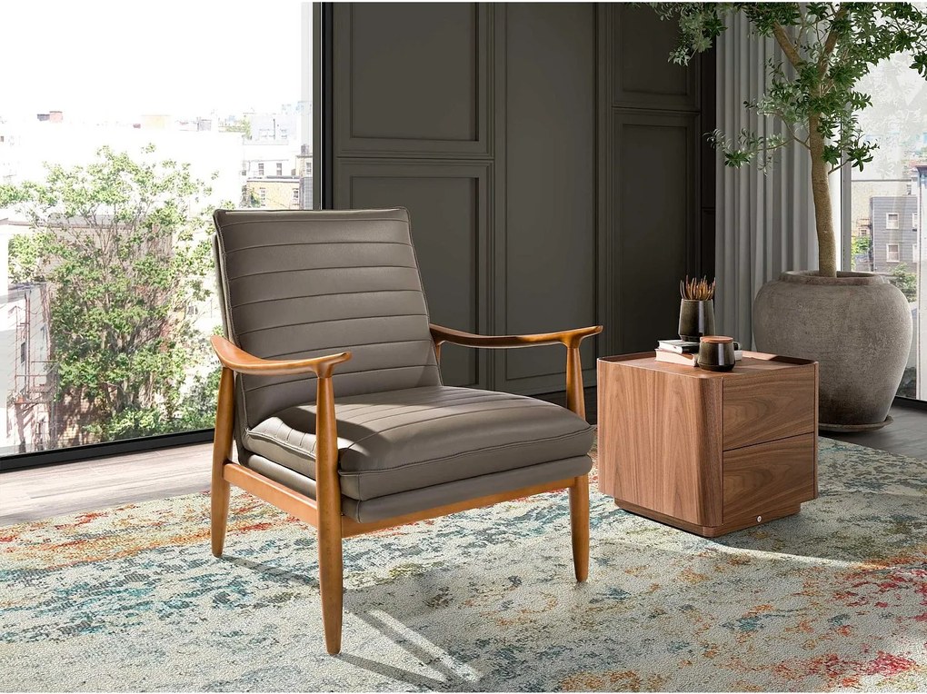 Ciemnoszary fotel skórzany 5130 ANGEL CERDA