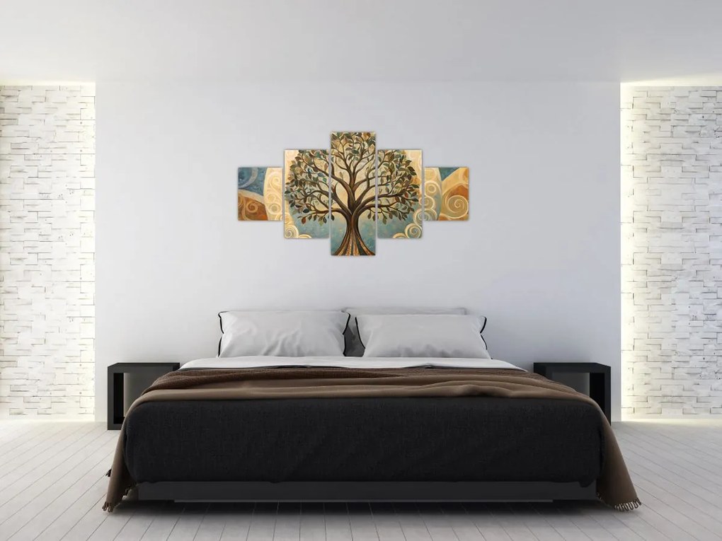 Obraz – Drzewo życia i spirale (125x70 cm)