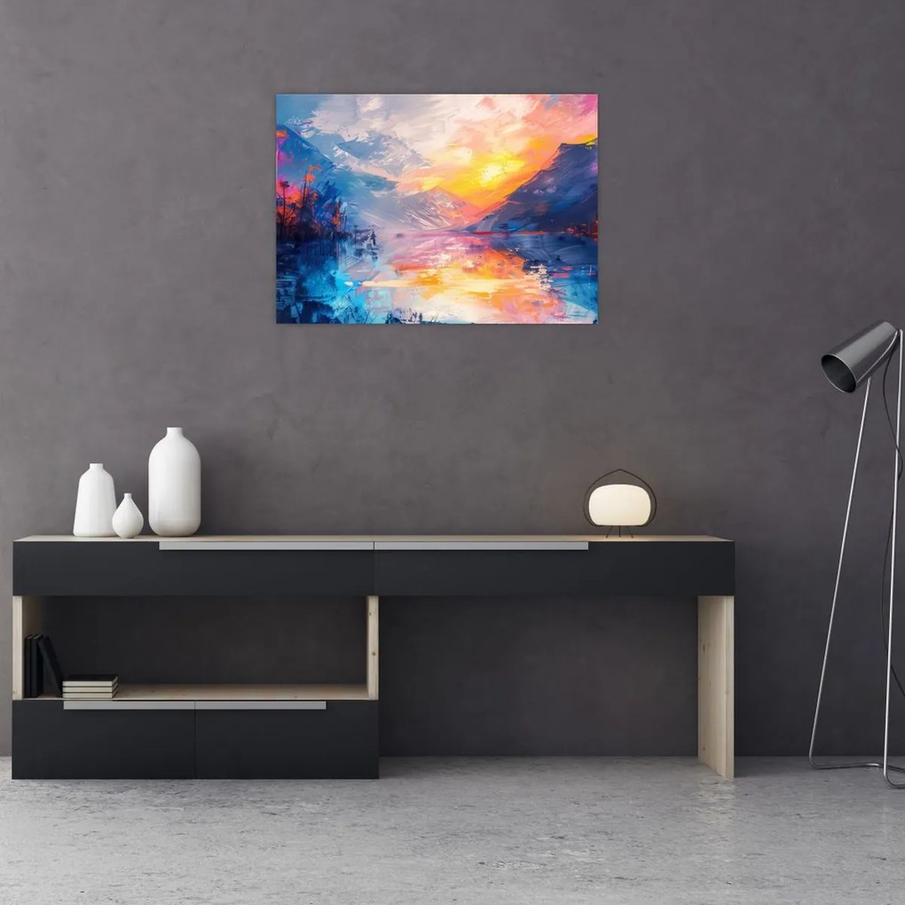 Obraz na szkle - Malarstwo krajobrazowe (70x50 cm)