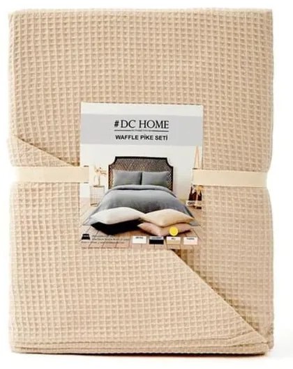 Beżowa narzuta 160x220 cm Waffle – Mijolnir