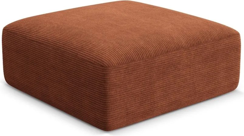 Sztruksowy podnóżek w kolorze terakoty Campi – Cosmopolitan Design