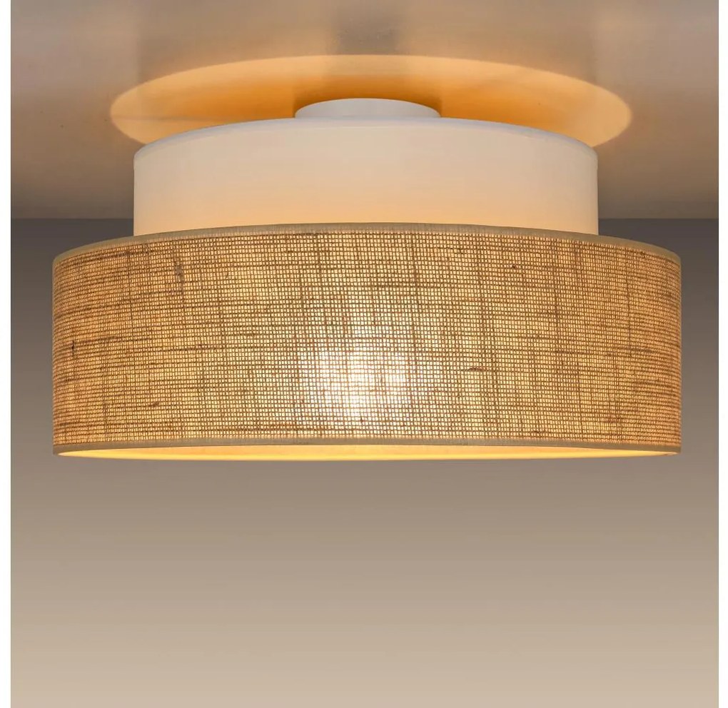Plafon BOHO 1xE27/60W/230V biały/beżowy