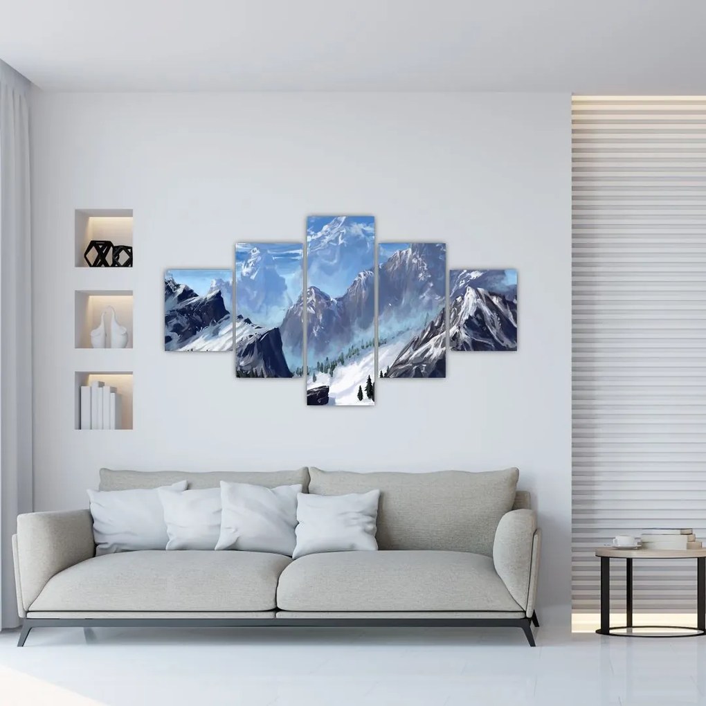 Obraz - Malowane góry (125x70 cm)