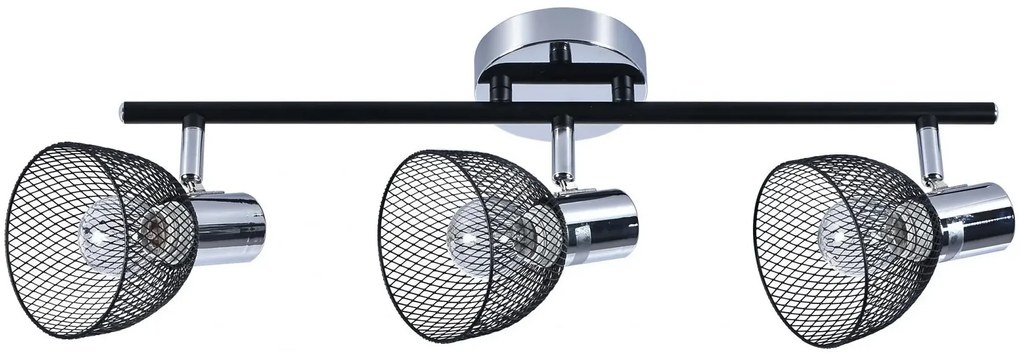 Czarna loftowa lampa sufitowa z regulacją kloszy - 23X EX789 A4-A35