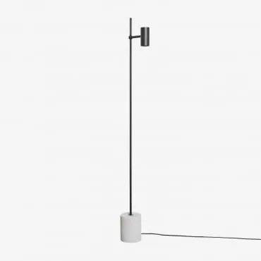 Lampa Stojąca Led Kierunkowa Z Aluminium I Betonu Nevis Czarna - Sklum