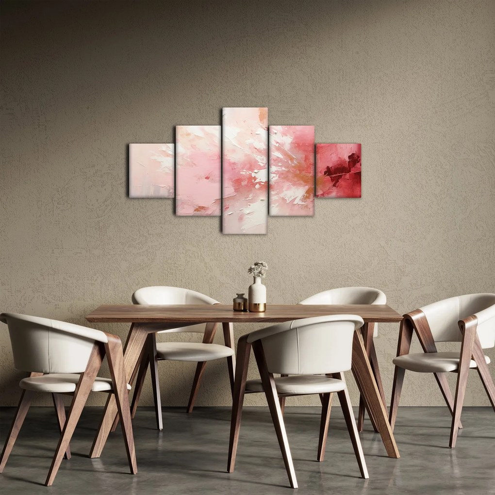 Obraz - Różowa abstrakcja (125x70 cm)