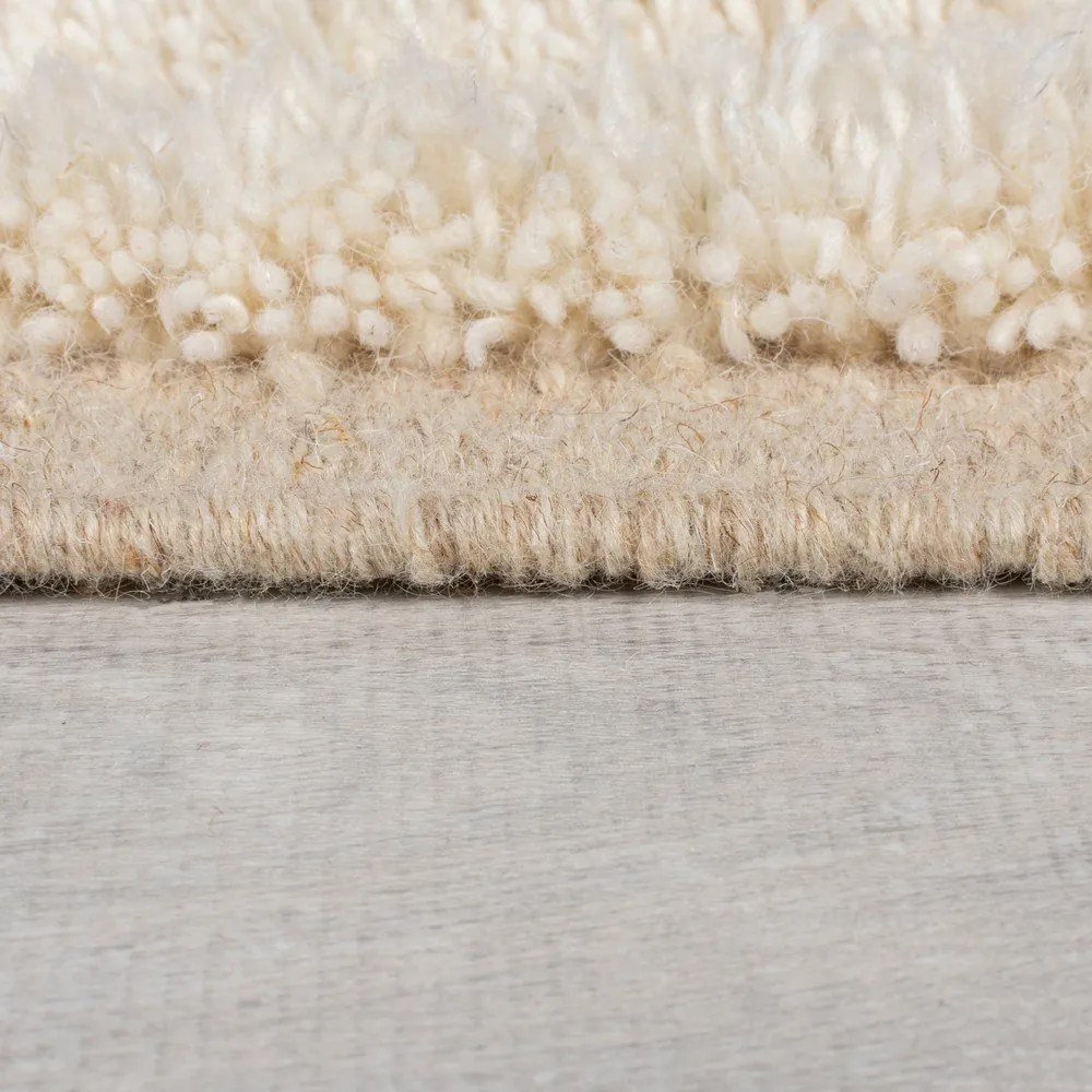 Beżowo-kremowy wełniany dywan tkany ręcznie 200x290 cm Greek Key – Flair Rugs