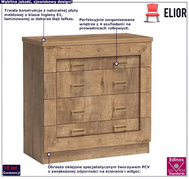Komoda z szufladami dąb lefkas - Lorines 2X