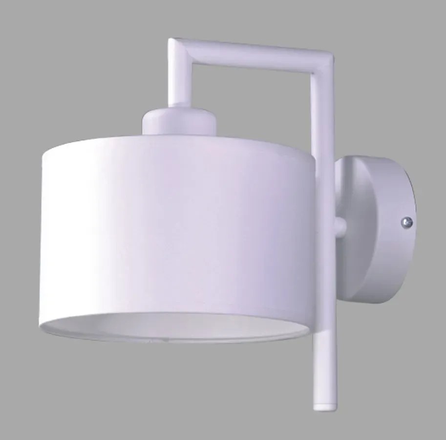 Biały minimalistyczny kinkiet z abażurem 12X S967 E8-T88