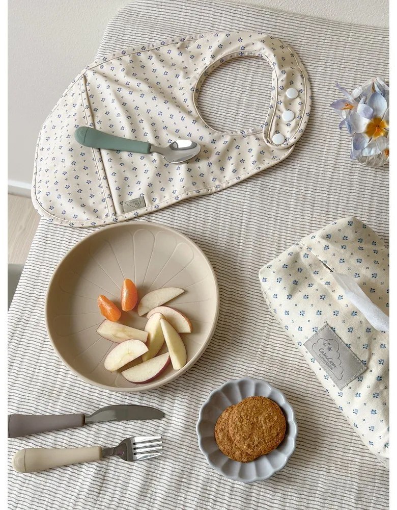 Beżowe silikonowe talerze dla dzieci zestaw 2 szt. ø 18,5 cm Earth – Cam Cam Copenhagen