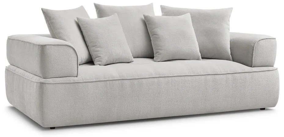 Jasnoszara sofa z tkaniny szenilowej 237 cm Whesley – Bobochic Paris