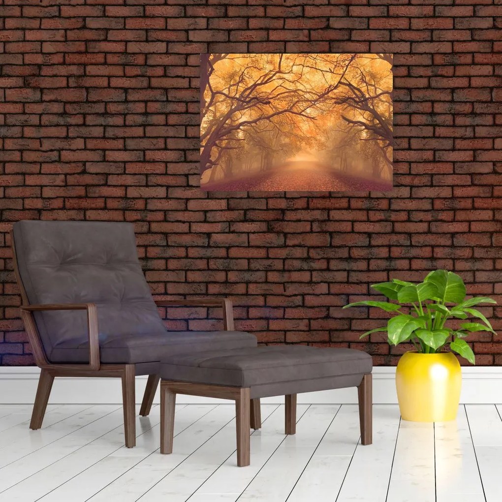Obraz drogi w jesiennym krajobrazie (70x50 cm)