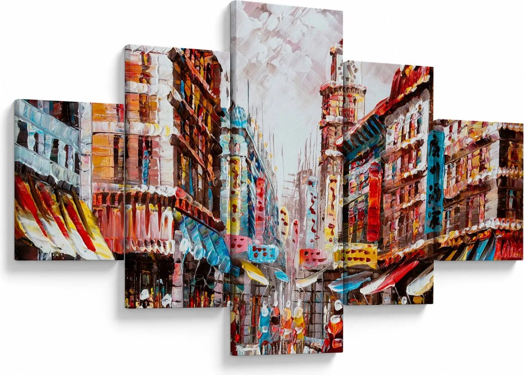 Obraz - Hong Kong, obraz olejny (125x70 cm)