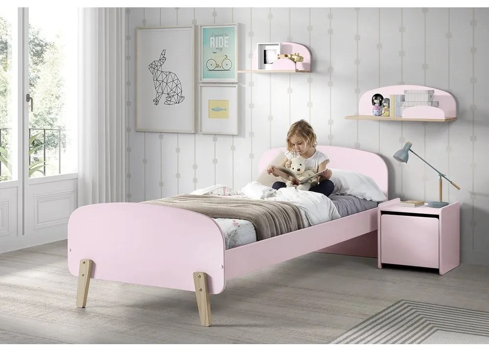 Różowa szafka nocna Vipack Kiddy