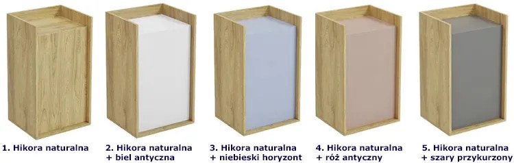 Szafka modułowa 83cm hikora + róż antyczny - Afilia 9X